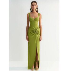 WearHause Klarina green maxi dress